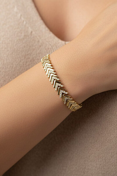 XUPING JEWELRY Stil Incisi/Xupıng Jewelry 14 Ayar Altın Kaplama Rihanna Zirko...
