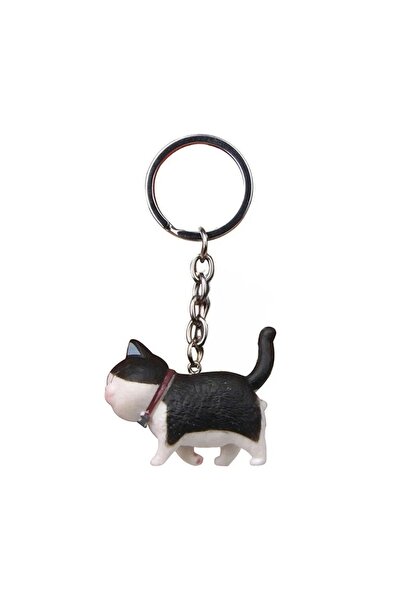 Choice سلسلة مفاتيح على شكل قطة يابانية لطيفة من النوع 5 مقاس 4.6 × 4 سم، قلا...