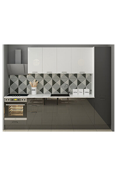 Fly 240 cm Füme HG Mutfak Ankastre Modüllü