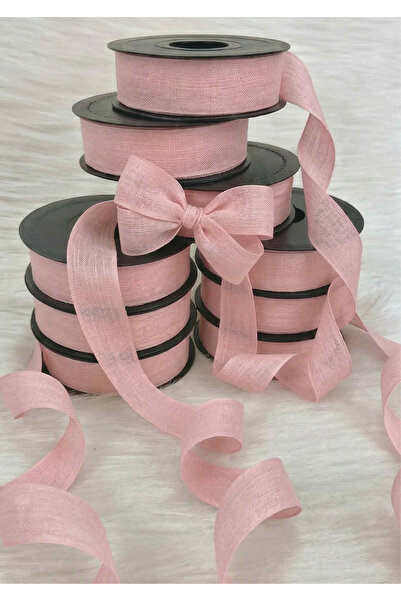 Nazarone شريط كتان 2.5 سم - 20 طن وردي
