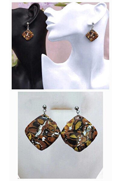 Dodemert Home Coffee Love Polymer Clay & Epoxy Design Nail Earrings (Nails St...