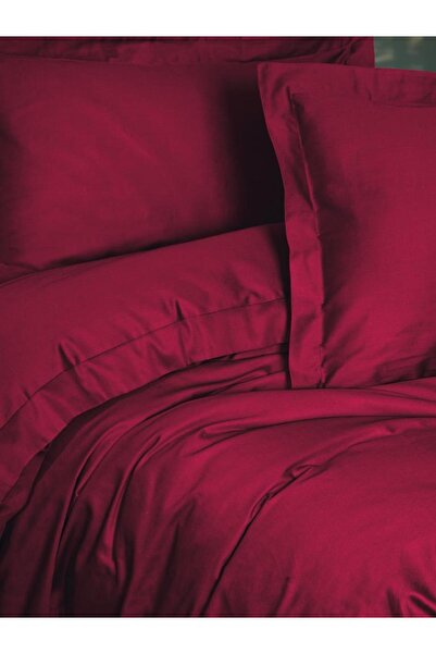 Cotton Box Set cuvertură dublă din Satin Elegant Roșu Claret