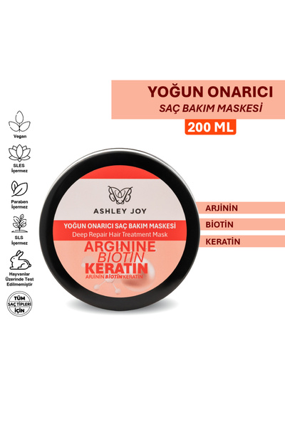 ASHLEY JOY Yıpranmış Saçlara Özel Besleyici Yoğun Onarıcı Saç Kurtarma Bakım ...