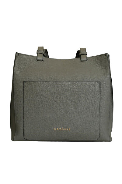 Platin Gray Leather Women's Shoulder Bag