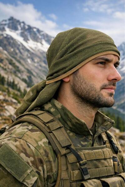 SINGLE SWORD Üçgen Fileli Askeri Şal, Fileli Puşi