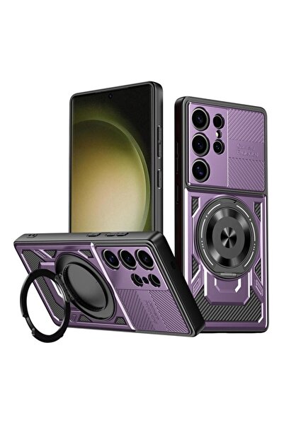 SKYDDAR INNOVATION Husă pentru Samsung Galaxy S23 Ultra, RuggedCam, inel magn...