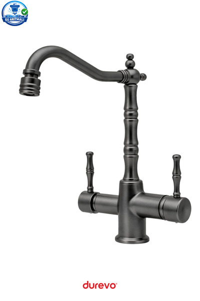 DUREVO Su Aritmali Rustic Vintage Kitchen Faucet Zen Design - Swivel Head Fea...