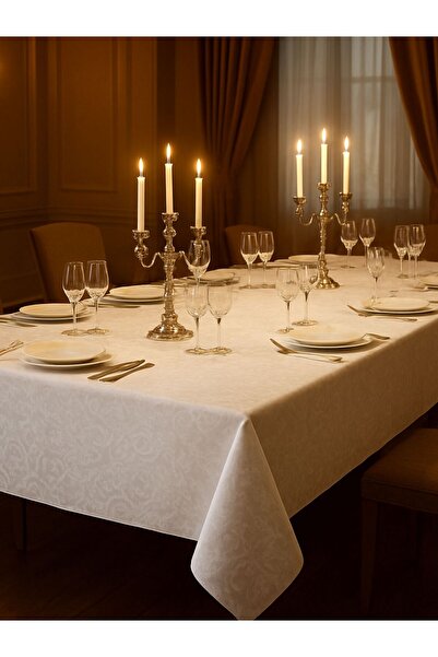 OEM Fata de masa cu ciucuri ALBA, din bumbac Special Events 150 x 220 cm, pen...