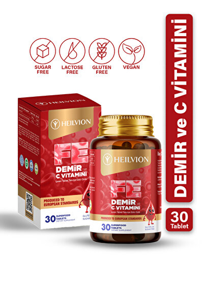 HEILVION Demir Vitamini (17 Mg) & C Vitamini İçeren Takviye Edici Gıda
