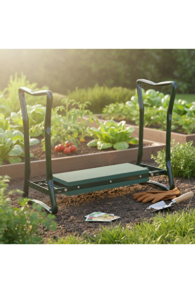 PROCART Genunchier pentru scaun de grădină 3 în 1, organizator de unelte, pli...