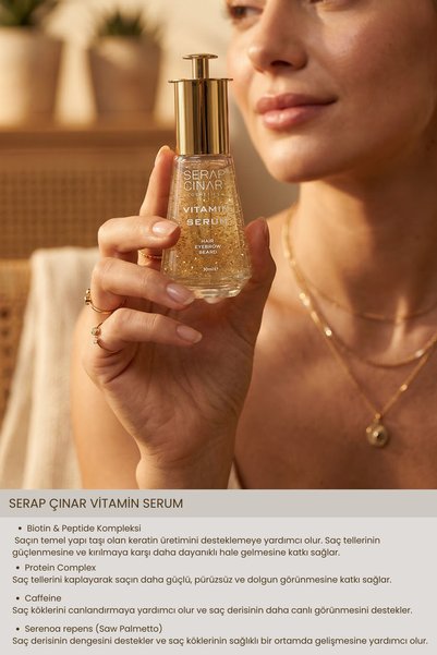 Serap Çınar Cosmetics Kaş & Saç Için Vitamin Serum 30ml - Profesyonel Serum