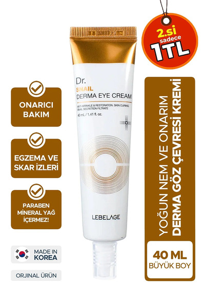LEBELAGE ve Kırışıklık Karşıtı Salyangoz Özlü Nemlendirici Göz Kremi Dr. Snai...