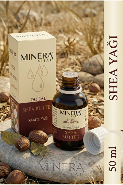 MİNERA VİTAL زيت زبدة الشيا 50 مل (زيت الشيا) زجاجة زجاجية نقية 100% مع أداة ...