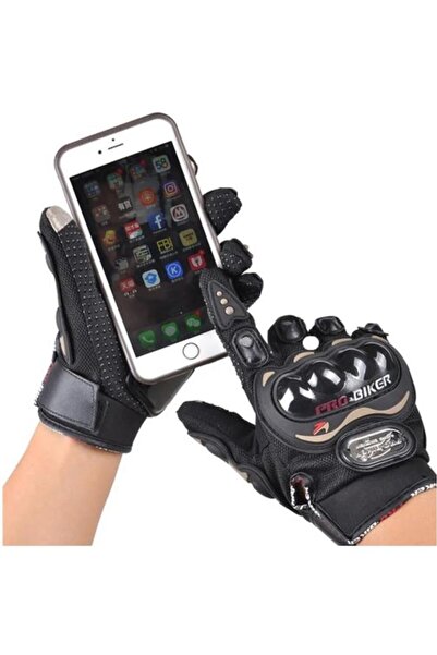 ProBiker Summer Black Anti-Slip Silicone Full Protection Professional Long Gl...