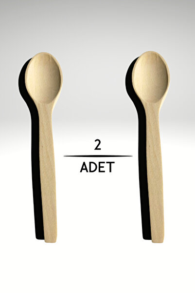 Genel Markalar 2li Tahta Kaşık , Bambu Kaşık , Ahşap Yemek Kaşığı 22cm