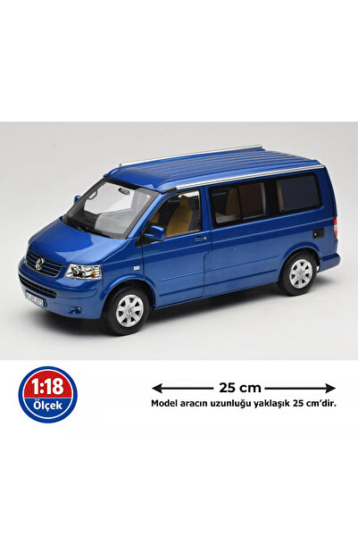 Norev 1:18 Ölçek 2003 Volkswagen T5 Multivan Minibus California Ravenna Blue