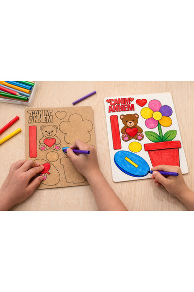 Tuvalia Boyanabilir Bahar çiçekleri saksısı Okul Anaokulu Kreş Aktivite Ektin...