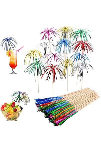 partidolu Hawaian Temalı Palmiye Meyve Süsleme ve Kokteyl Kürdan Süs Karışık ...