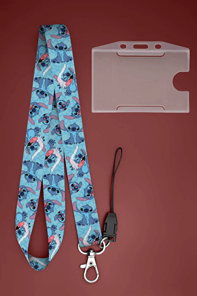 Apptakı Desenli Boyun İpi Boyun Askı İpi Boyun Askısı ve Kartlık - ASS0332