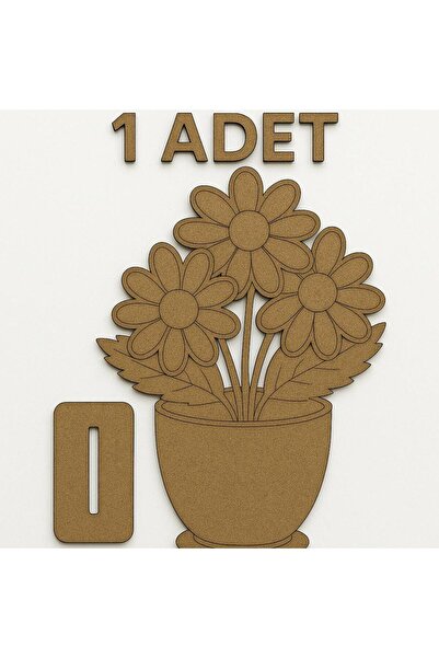 Tuvalia 1 adet Vazolu Çiçek Ahşap Oyuncak Aktivite Karne Hediyesi Yaz Okulu K...