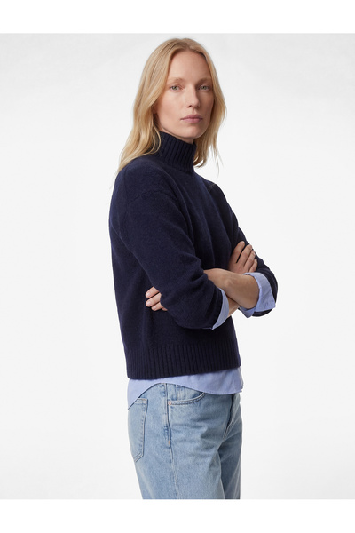 Koton Dik Yaka Uzun Kollu Oversize Triko Kazak