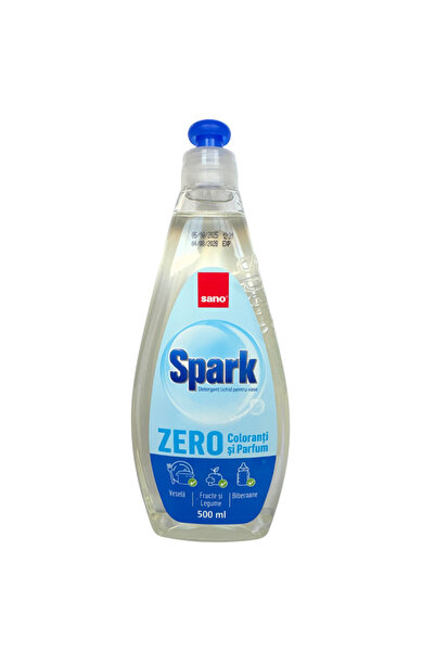 Sano Detergent de vase Spark Zero, fără coloranți și parfumuri, 500 ml