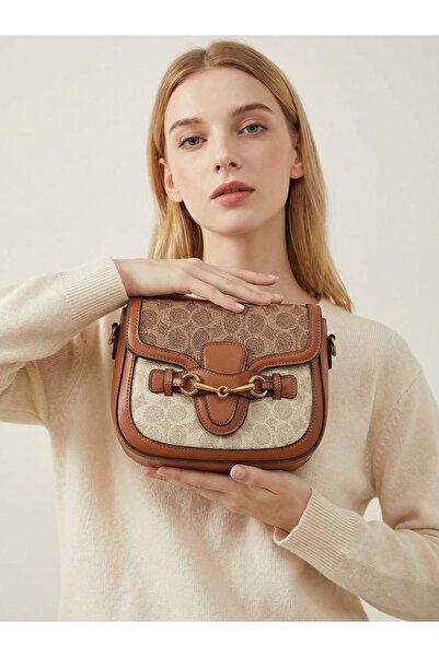 bagsister حقيبة سرج كورية عتيقة للنساء، حقيبة كتف عريضة بحزام عريض بتصميم كلا...