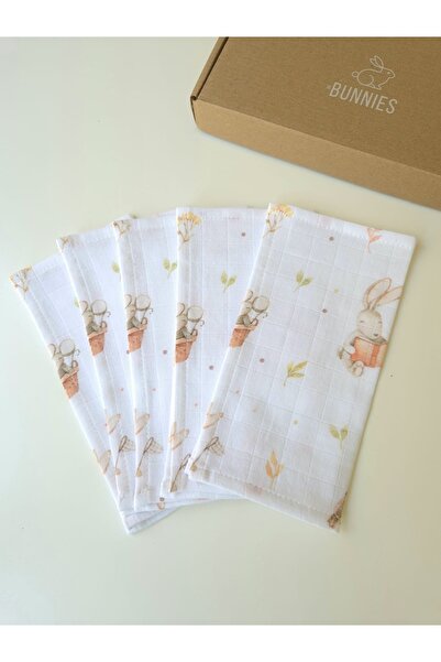 jr.bunnies %100 Pamuk Müslin Ağız Mendili - Bunnies