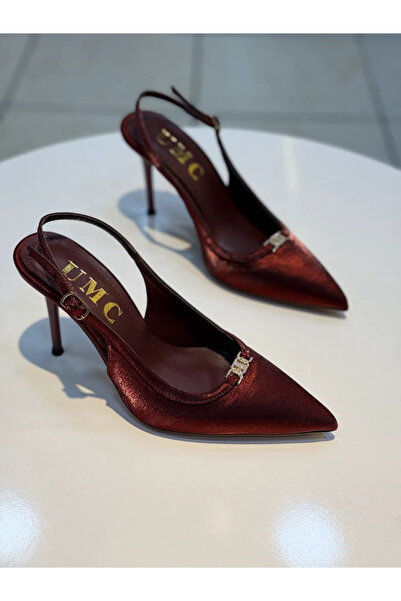 Alphus حذاء سيراس أنيق مفتوح من الخلف بتصميم سيتليتو