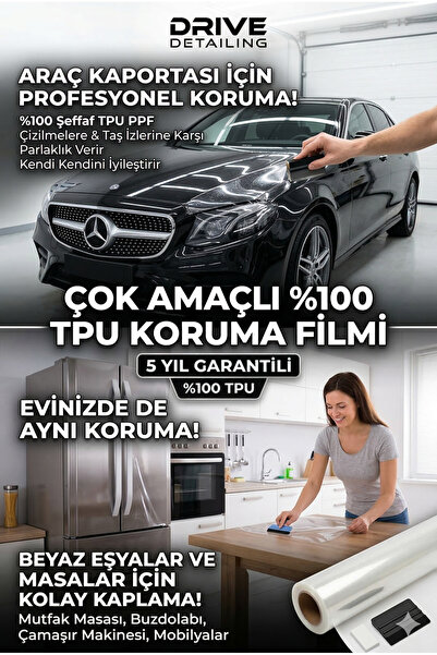 Drive Detailing PPF Boya Koruma Filmi 15 Metre x 152 cm En | %100 TPU 190 Mic...