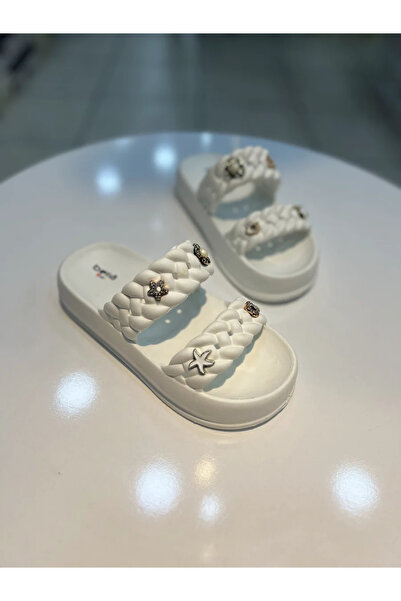 Akınal Bella Παντόφλες Καθημερινές Άνετες Πέτρινες για Κορίτσια