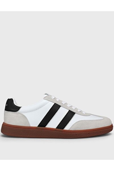 Lufian 111230322 Mike Sneaker Men's Leather Shoes White-Black