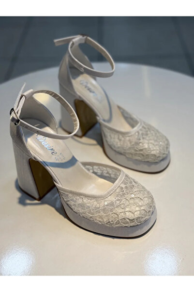 Alphus Pantofi de mireasă cu platformă cu toc pentru femei Desire Lace Front