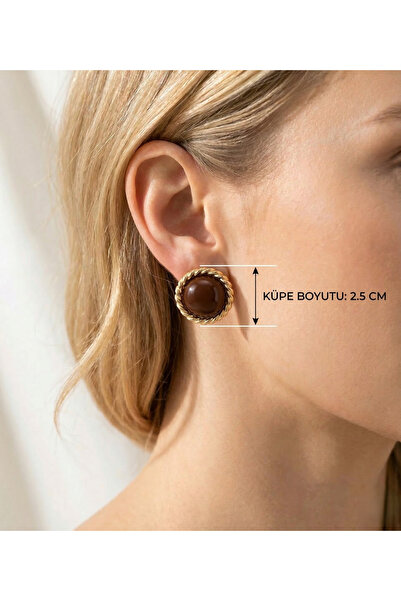 Candy أقراط مستديرة من حجر الأكريليك الملكي من نوڤيريا