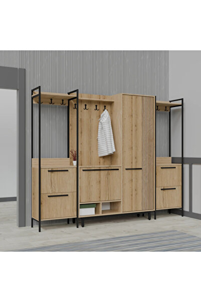 Abre X-Plaza Lux Portmanto Askılıklı Modern Vestiyer Takımı