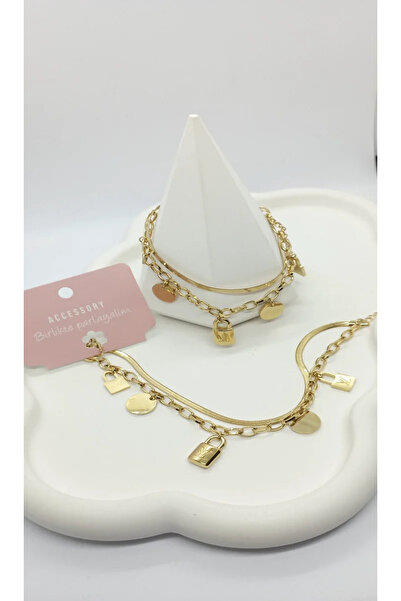 ndjewelry سوار موديل العلامة التجارية باللون الذهبي