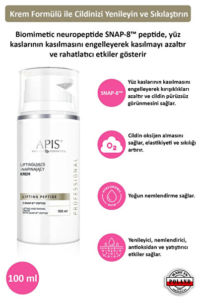 Apis Natural Cosmetics Yaşlanma Karşıtı - SNAP-8 MT Peptit İçeren Krem - 100ml
