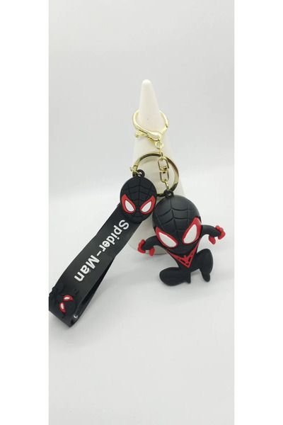 ndjewelry سلسلة مفاتيح سبايدر مان باللون الأسود