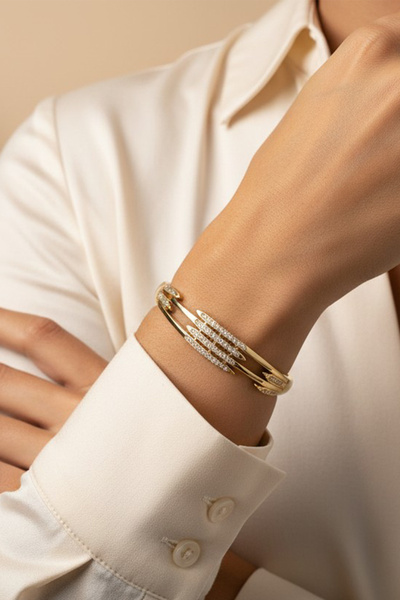 XUPING JEWELRY إكسسوارات ستايل إنسي/شوبينغ، أقراط فلوريا مرصعة بأحجار الزركون