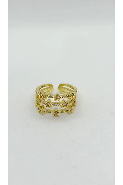 ndjewelry ستارلاين تريو – خاتم قابل للتعديل بلمعة النجوم