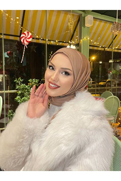 SAYRA Shawl Light Caramel Şal prefabricat Syr002