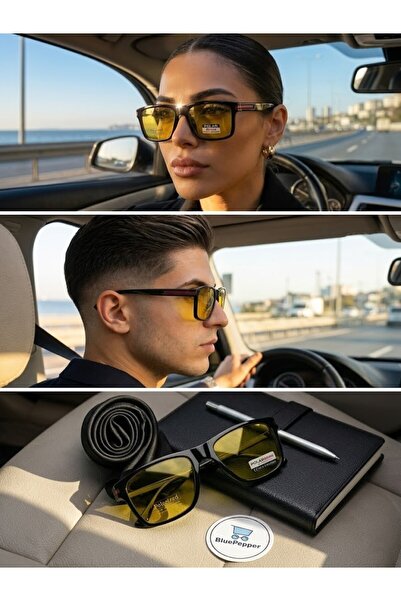 BluePepper Antifar Night Vision Glasses Help While Driving the Car Wayfarer M...