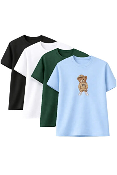 Sweetline Unisex supradimensionat tricou NYC Teddy Bear Pachet de cu imprimeu...