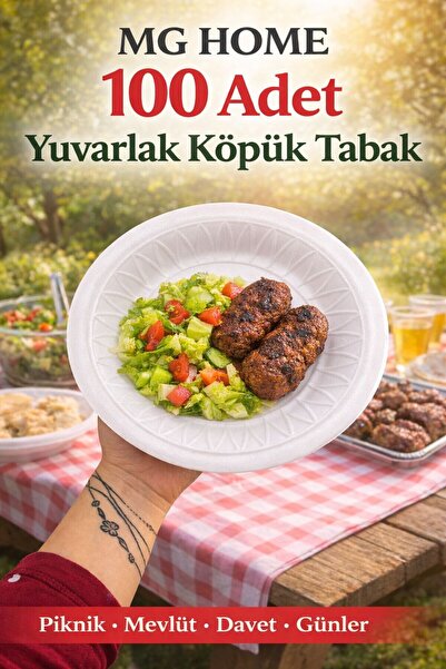 VENON 100 Adet ❤️ Yuvarlak Kapaklı Köpük Tabak – Isıya Dayanıklı, Sızdırmaz, ...