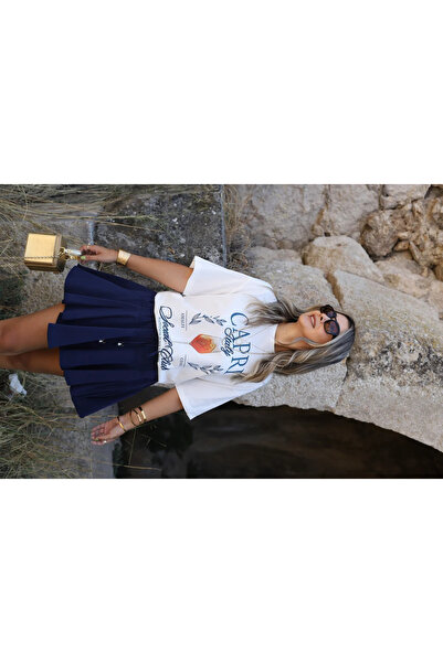 bytugcekaya Tricou cu imprimeu cu pahare ecru