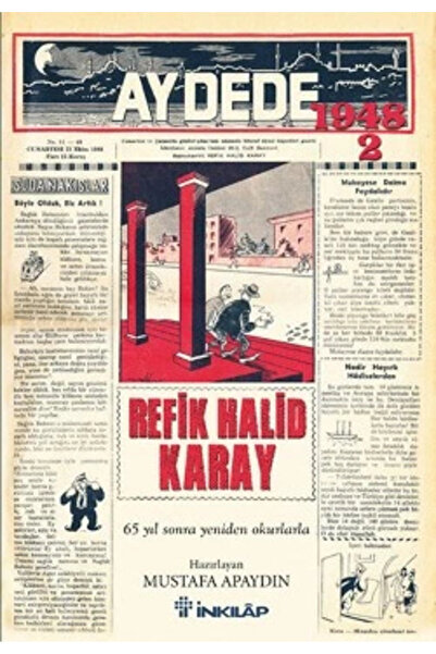 İnkılap Kitabevi Aydede 2- 1948 Refik Halid Karay Kitabı 376 Sayfa İnkılap Ki...