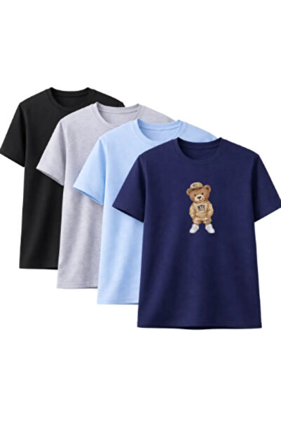 Sweetline Unisex supradimensionat tricou NYC Teddy Bear Pachet de cu imprimeu...