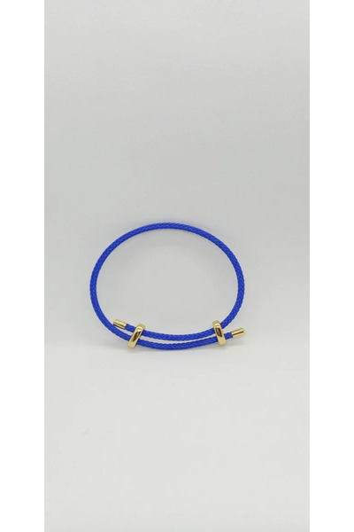 ndjewelry سوار شبكي فولاذي باللون الأزرق الداكن