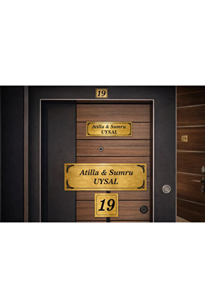 Outdoor One Kişiye Özel Kapı İsimliği Klasik Ev Dış Kapı İsimliği Çelik Kapı ...