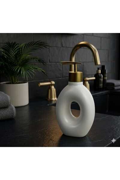 GÖNÜL COLLECTION موزع صابون سائل للحمام والمطبخ ذو مظهر أنيق باللونين الأسود ...